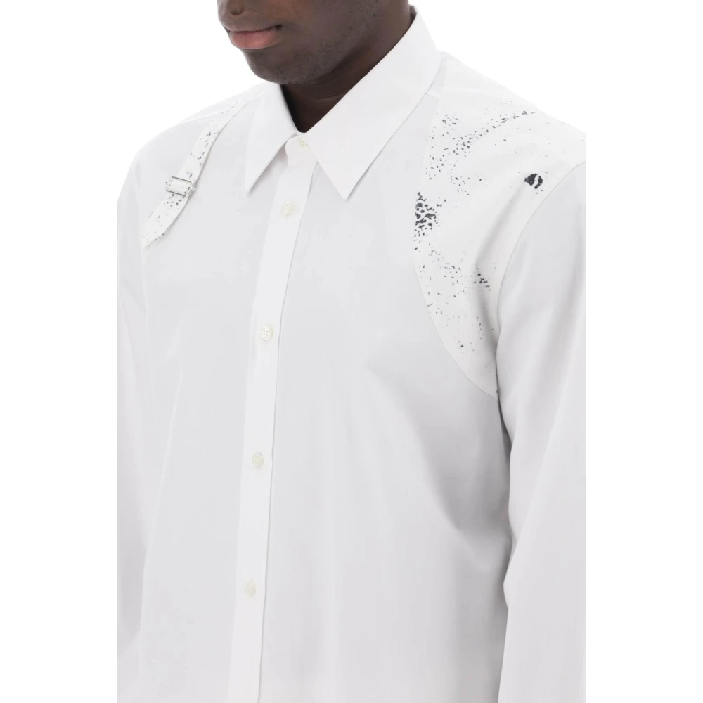 alexander mcqueen Gedrukte Harnas Overhemd White Heren