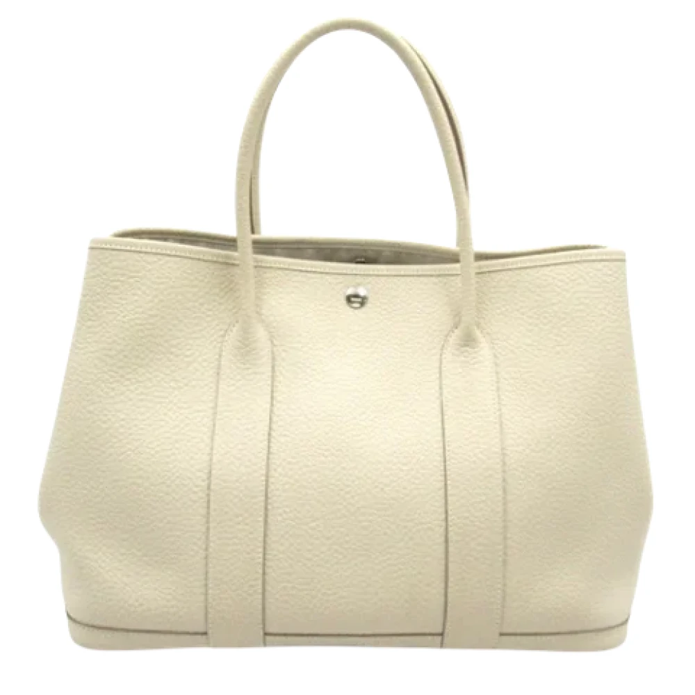Hermès Vintage Pre-owned Leather handbags White Dames