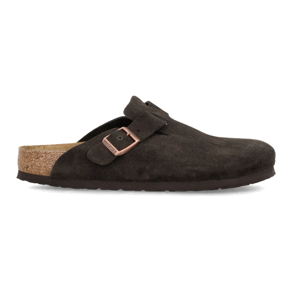 Birkenstock Boston Soft Footbed Mockaskinn Muletofflor Black, Herr