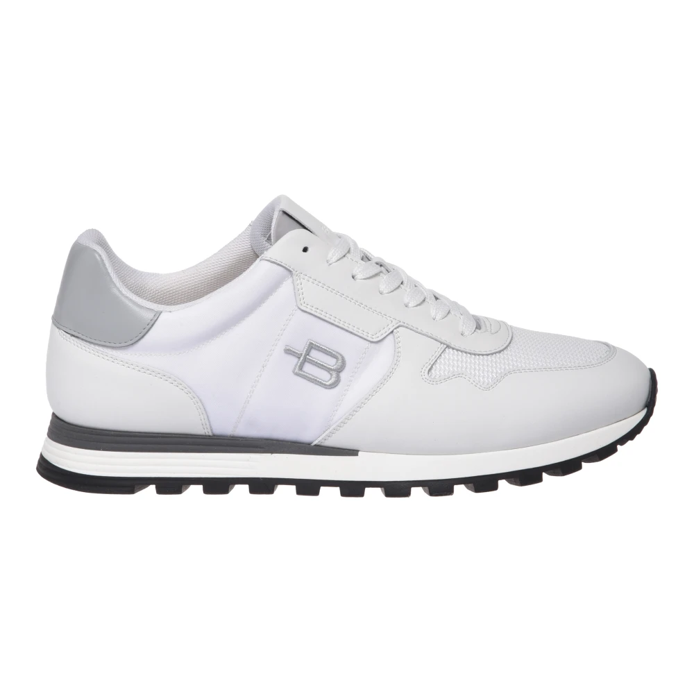 Baldinini Herr Vit Skor 41 Eu, Läder, Sneakers I Läder Och Tyg