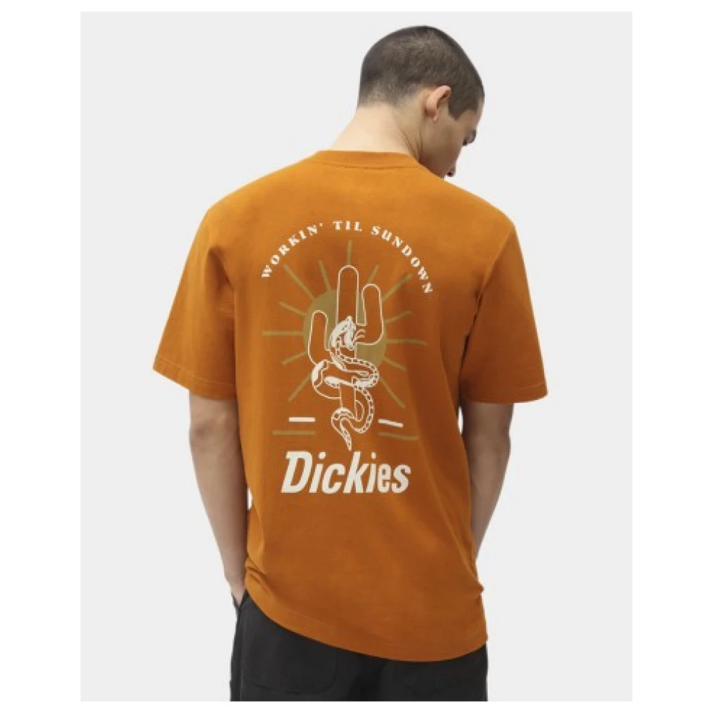 Dickies Heren Katoenen T-Shirt Orange Heren