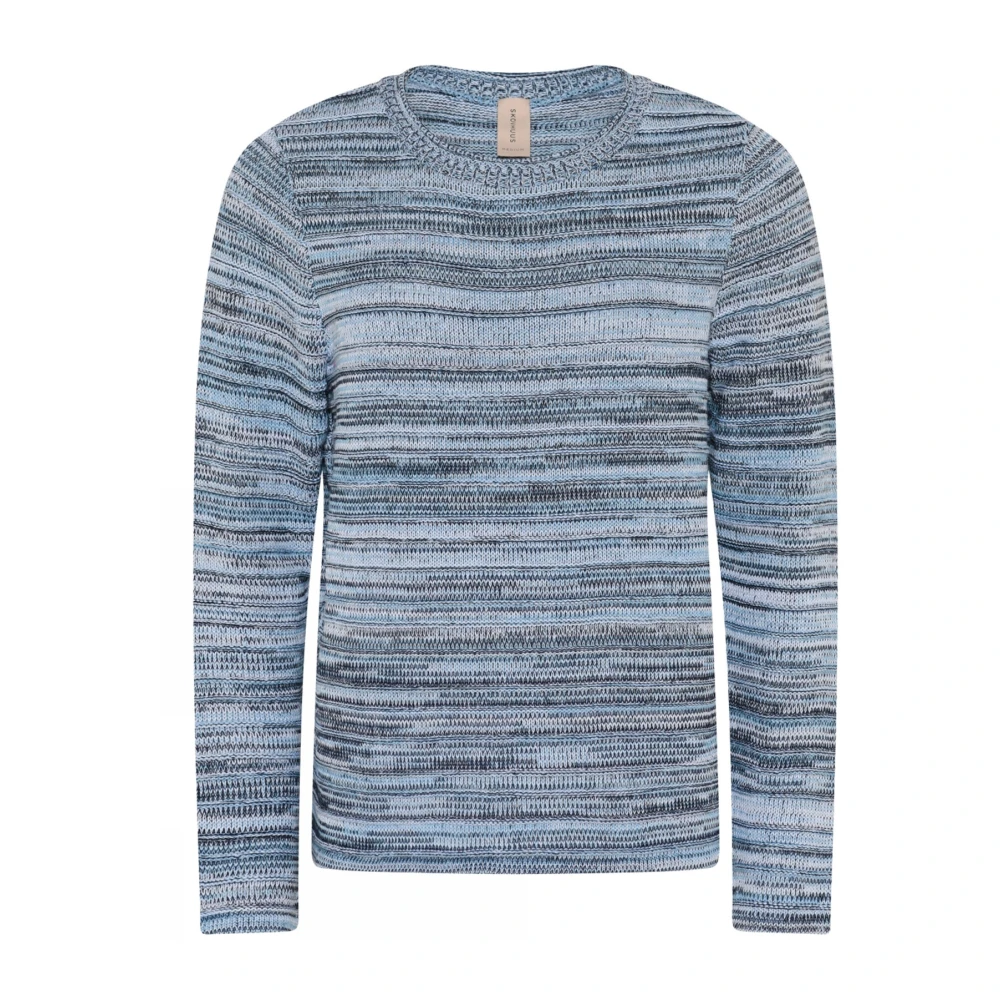 Skovhuus Multicolor O-Neck Pullover Blouse Blue Dames