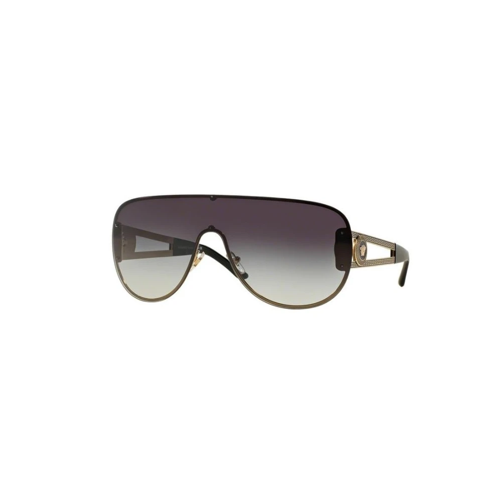 Versace Unisex Gold Shield Pale Grey Gradient Sunglasses - Image 7