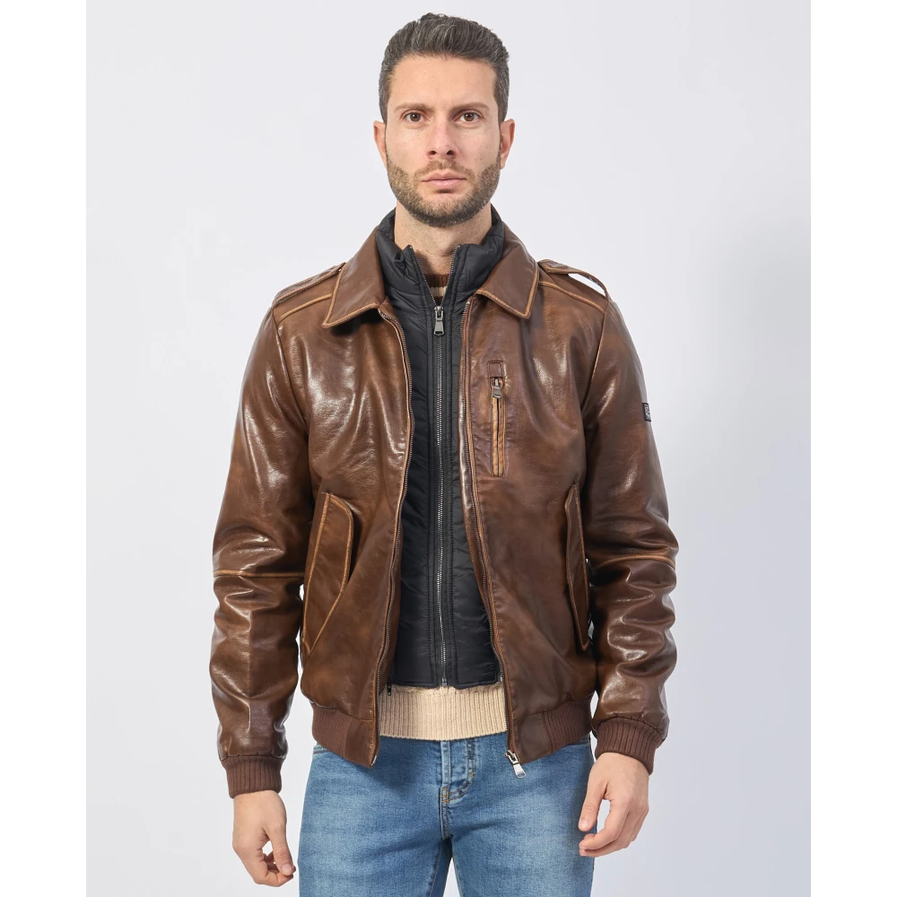 YES ZEE Bruine Winterjas Brown Heren