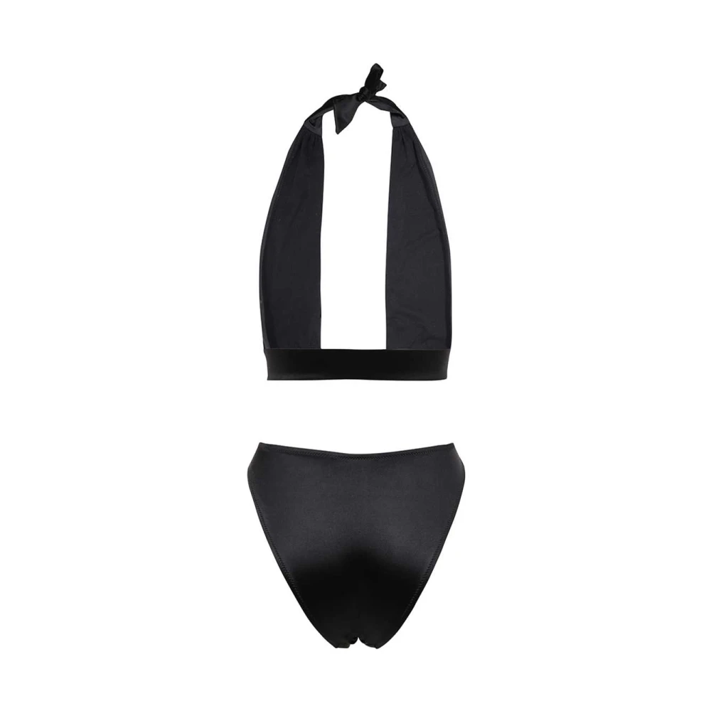 Versace Logo Badpak met Uitsnijdingen Black Dames
