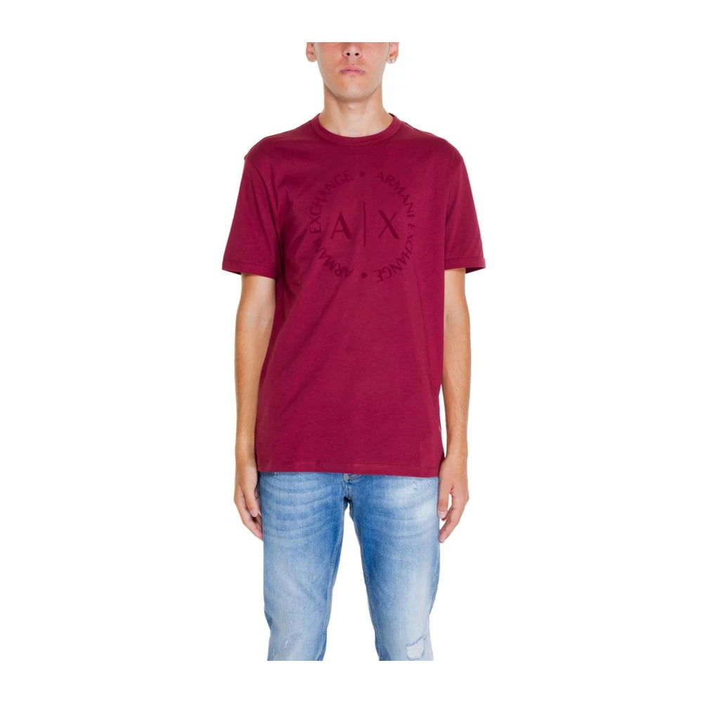 Armani Exchange Premium Katoenen T-Shirt Red Heren