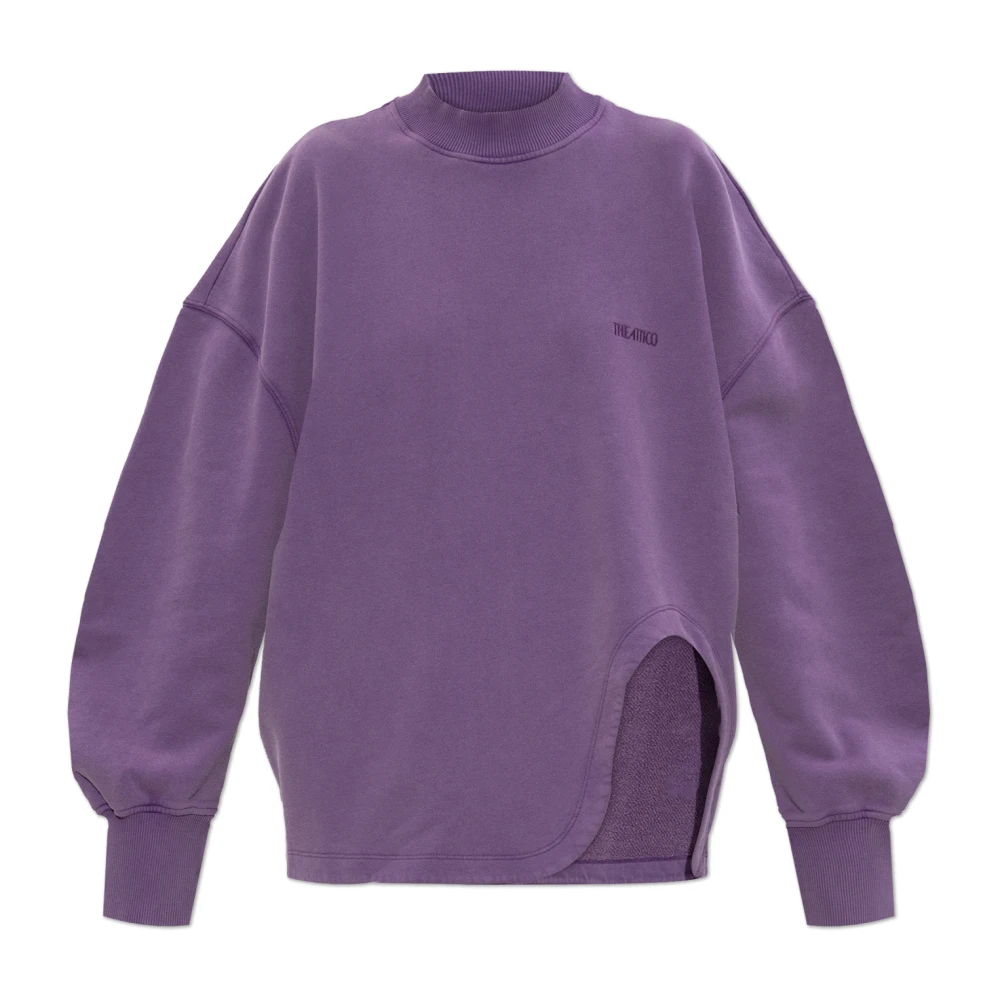The Attico Women's Purple Logo Sweatshirt - Sweatshirts - Xs - Sweatshirts & Hoodies