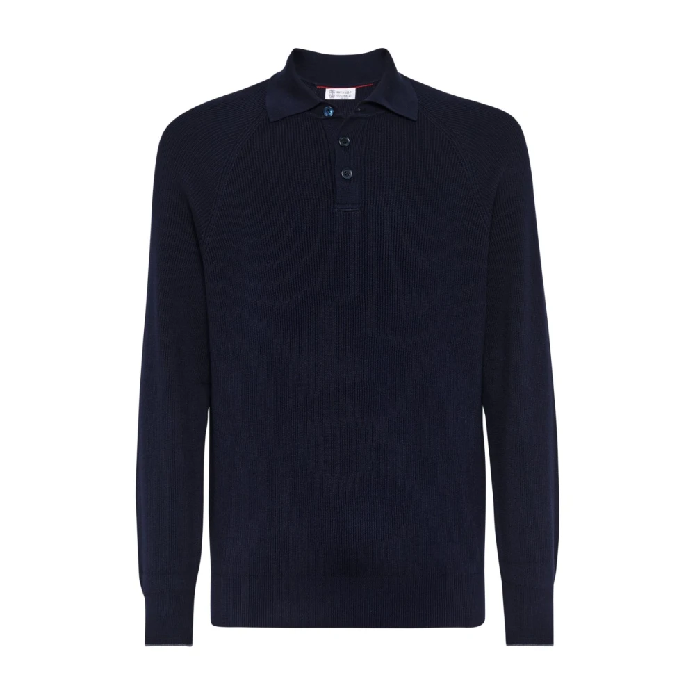 BRUNELLO CUCINELLI Stijlvolle T-shirts en Polos Blue Heren