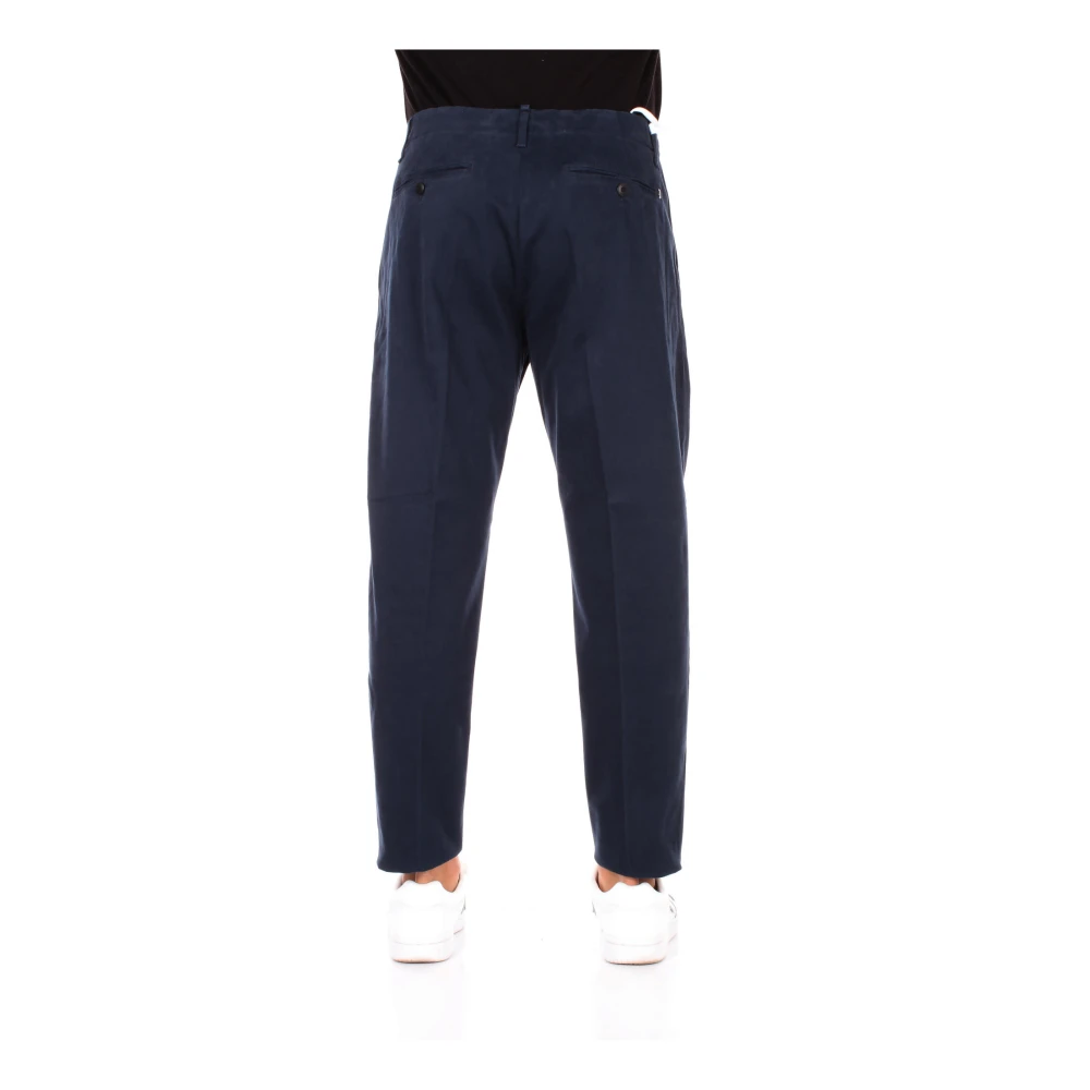 Dondup Blauwe Broek met Ritssluiting en Knoopsluiting Blue Heren