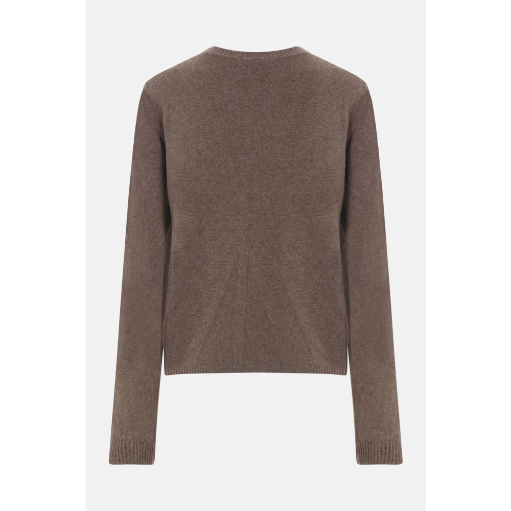 Moncler Grafische Wol Kasjmier Trui Brown Dames