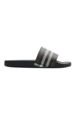brown-check-pattern-open-toe-shoes