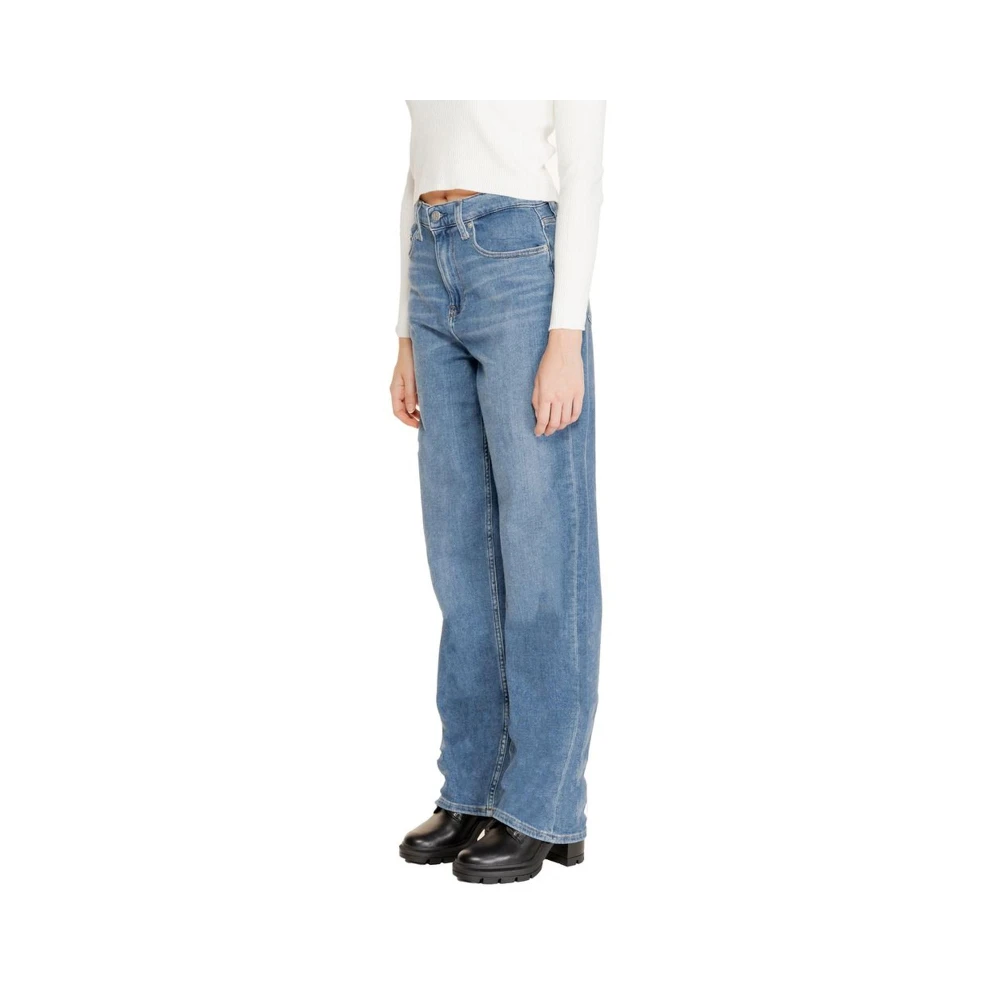 Calvin Klein Jeans Blauwe Katoenmix Jeans voor Vrouwen Blue Dames