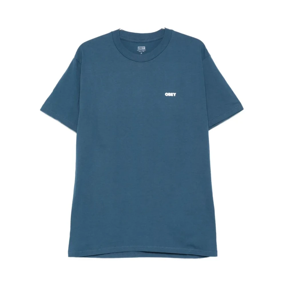 Obey Men's Blue T-Shirts, S, Exclamation Classic T-Shirt