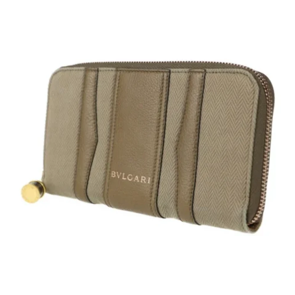 Bvlgari Vintage Pre-owned Leather wallets Green Dames