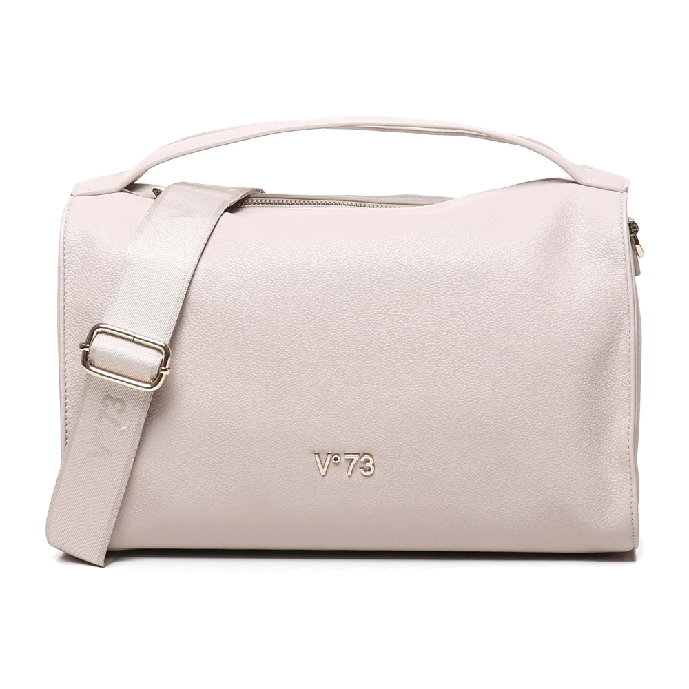 V73 Beige Schoudertas met Magnetische Flap Beige Dames