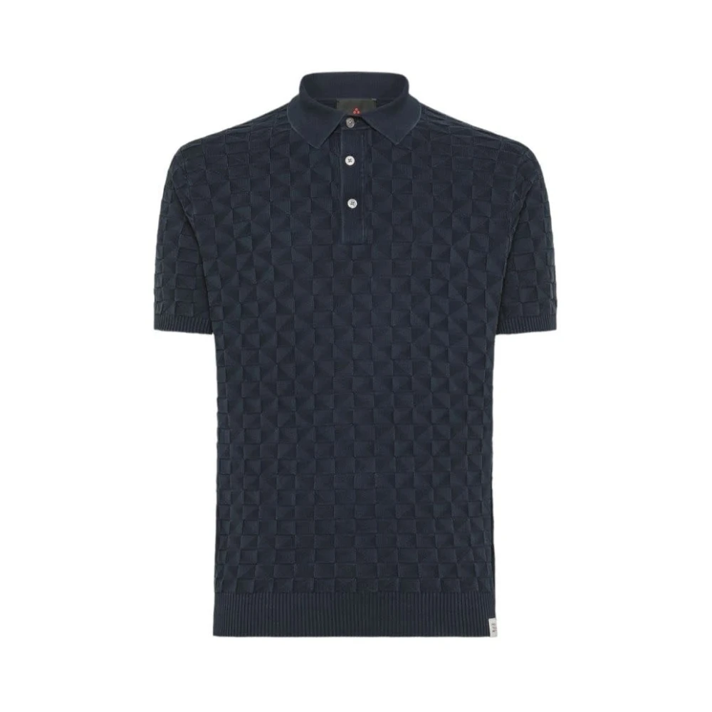 Peuterey Zwarte Polo Shirt Keirin 01 voor mannen Blue Heren