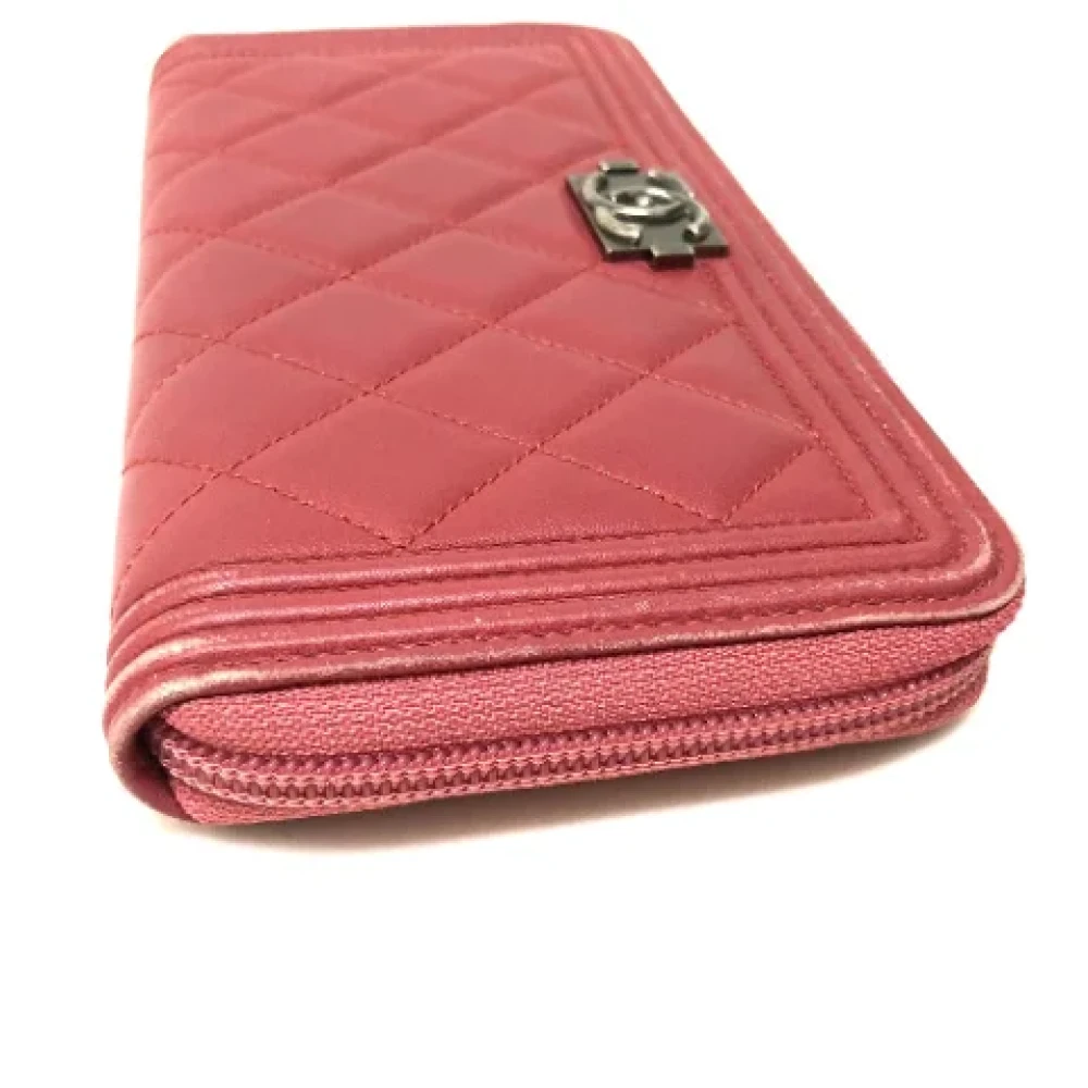 Chanel Vintage Pre-owned Leather wallets Pink Dames