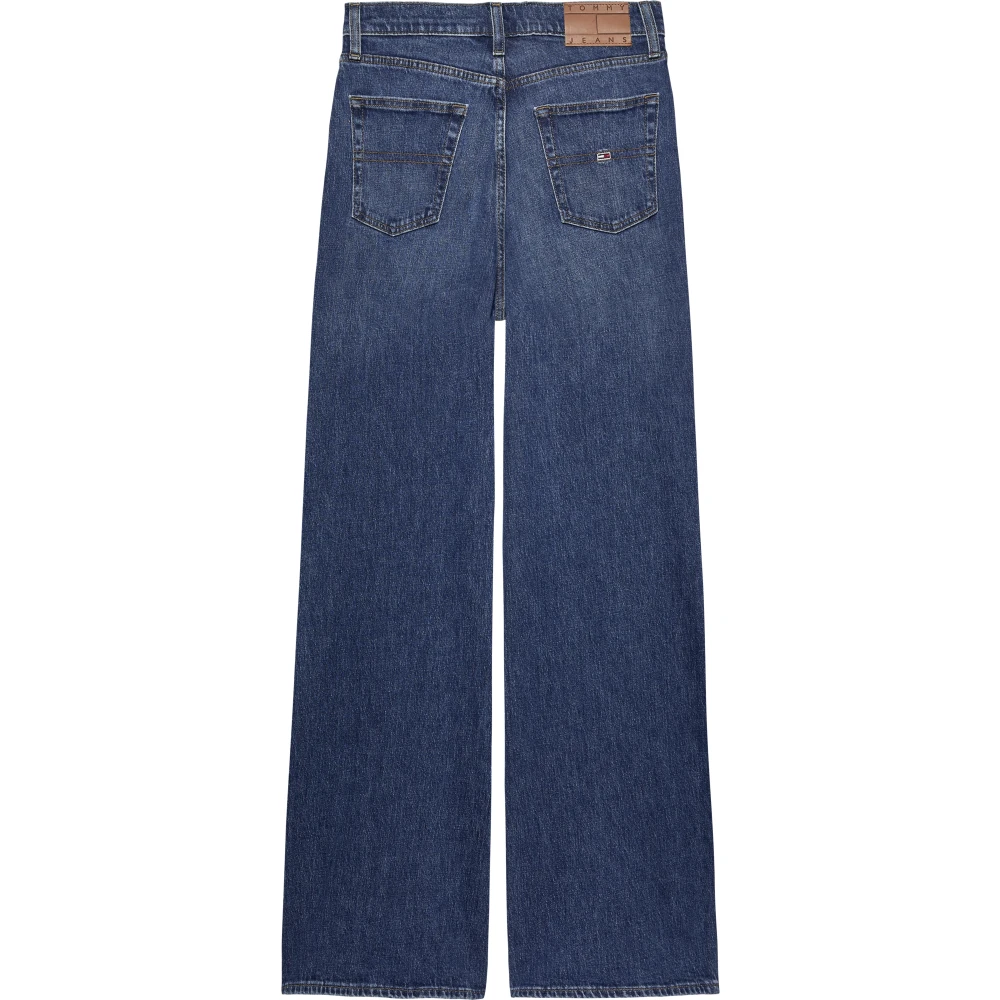 Tommy Jeans Hoge Taille Wijde Pijp Jeans Blauw Blue Dames