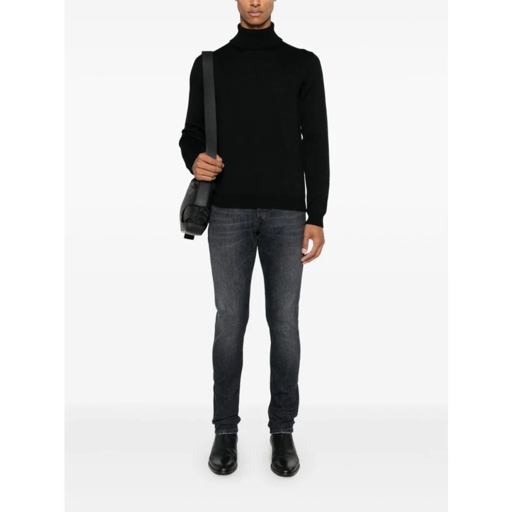 Roberto Collina Zwarte Sweaters voor Mannen Black Heren