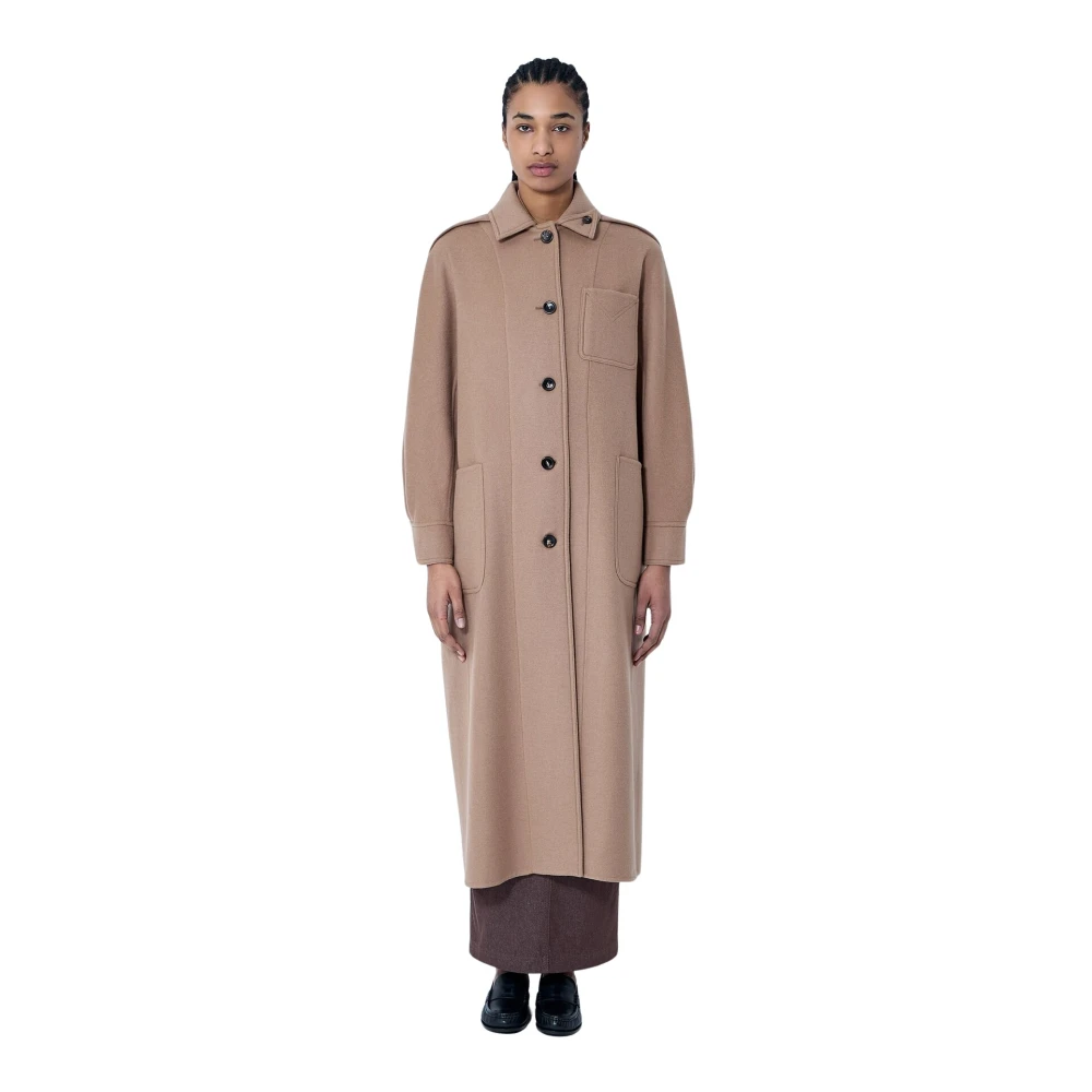 Max Mara Women's Beige Wool-And-Cashmere-Blend Coat - Single-Breasted Coats - Xs - Coats