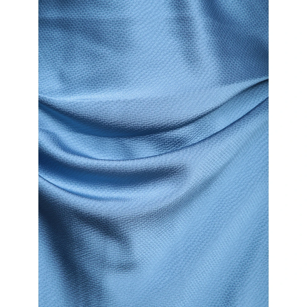 Acne Studios Blauwe Satijnen Asymmetrische Jurk Blue Dames