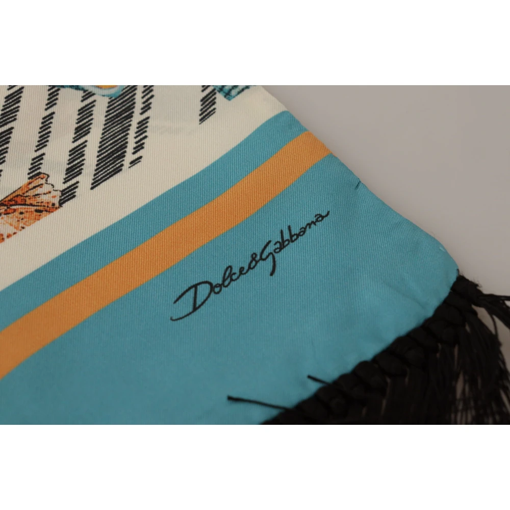 Dolce & Gabbana Luxe Zijden Schelp Sjaal Multicolor Heren