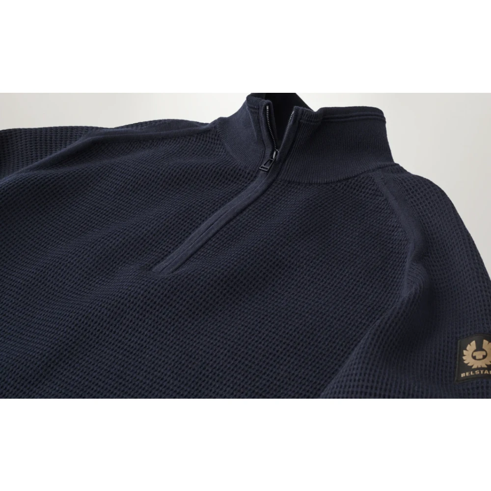 Belstaff Blauwe Quarter Zip Jumper Blue Heren