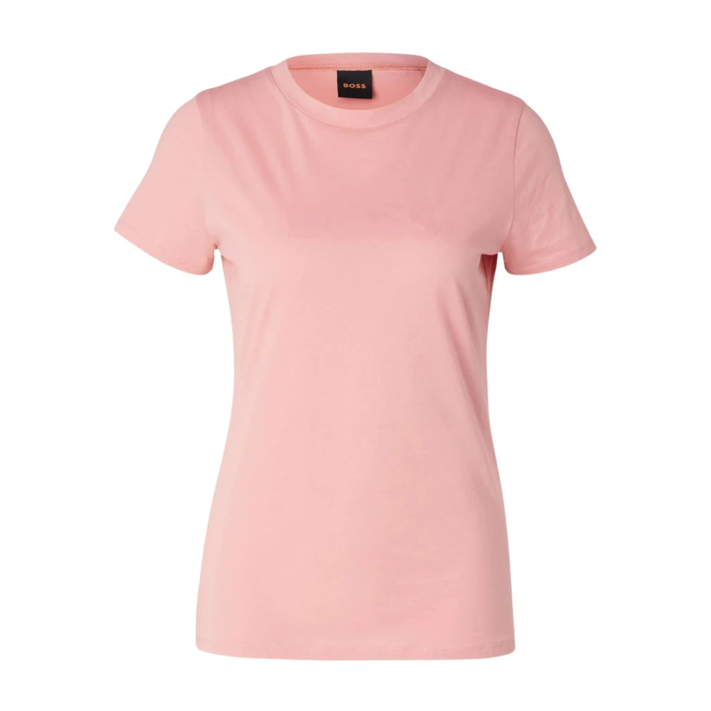 Hugo Boss Dam Logotyp T-shirt i svart Pink, Dam