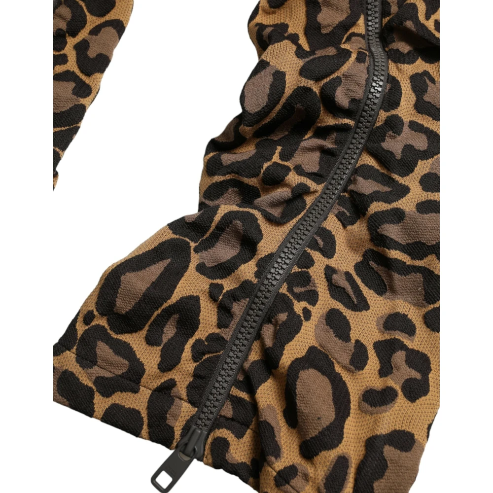 Dolce & Gabbana Leopard Print Jogger Broek Chic Stijl Brown Heren