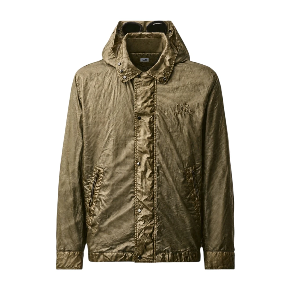 C.p. Company , Light Jackets, Male, Green, M, Opal Padded Goggle Jacket