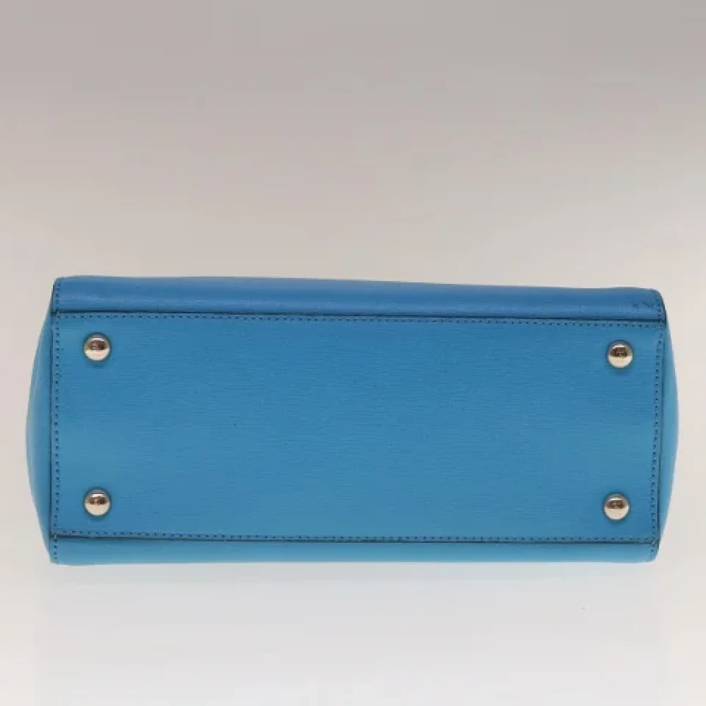 Fendi Vintage Pre-owned Leather handbags Blue Dames