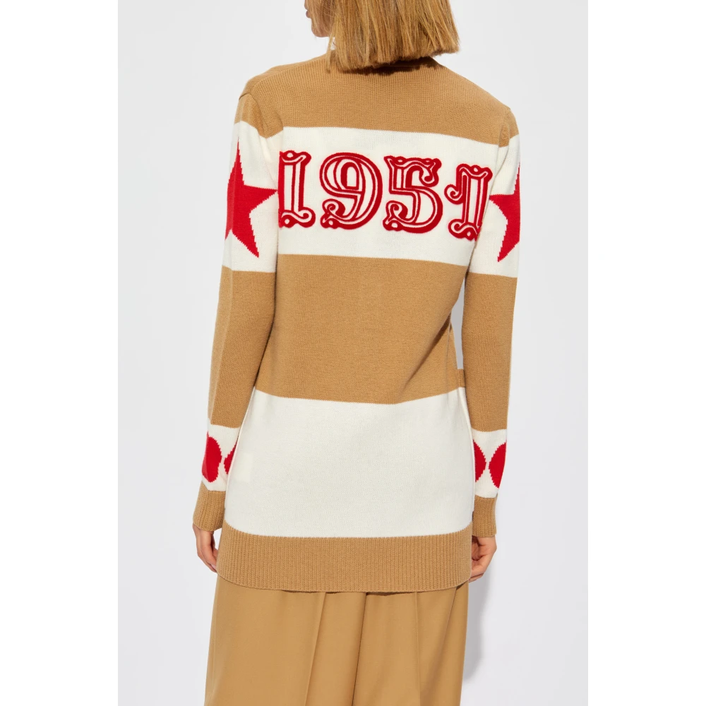 Max Mara Cardigan `Valido` Beige Dames