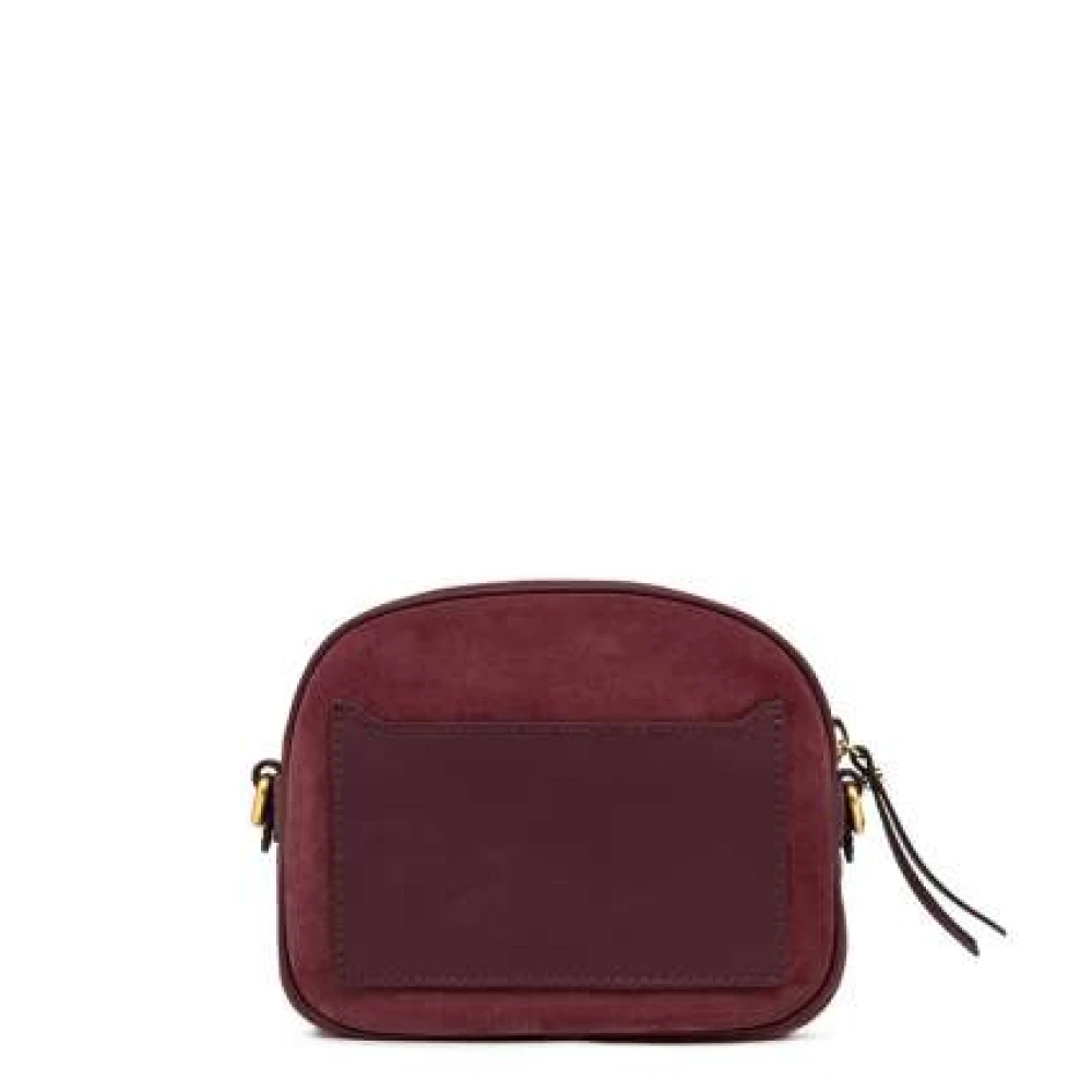 Gianni Chiarini Vierkante Suède Crossbody Tas Charme Purple Dames