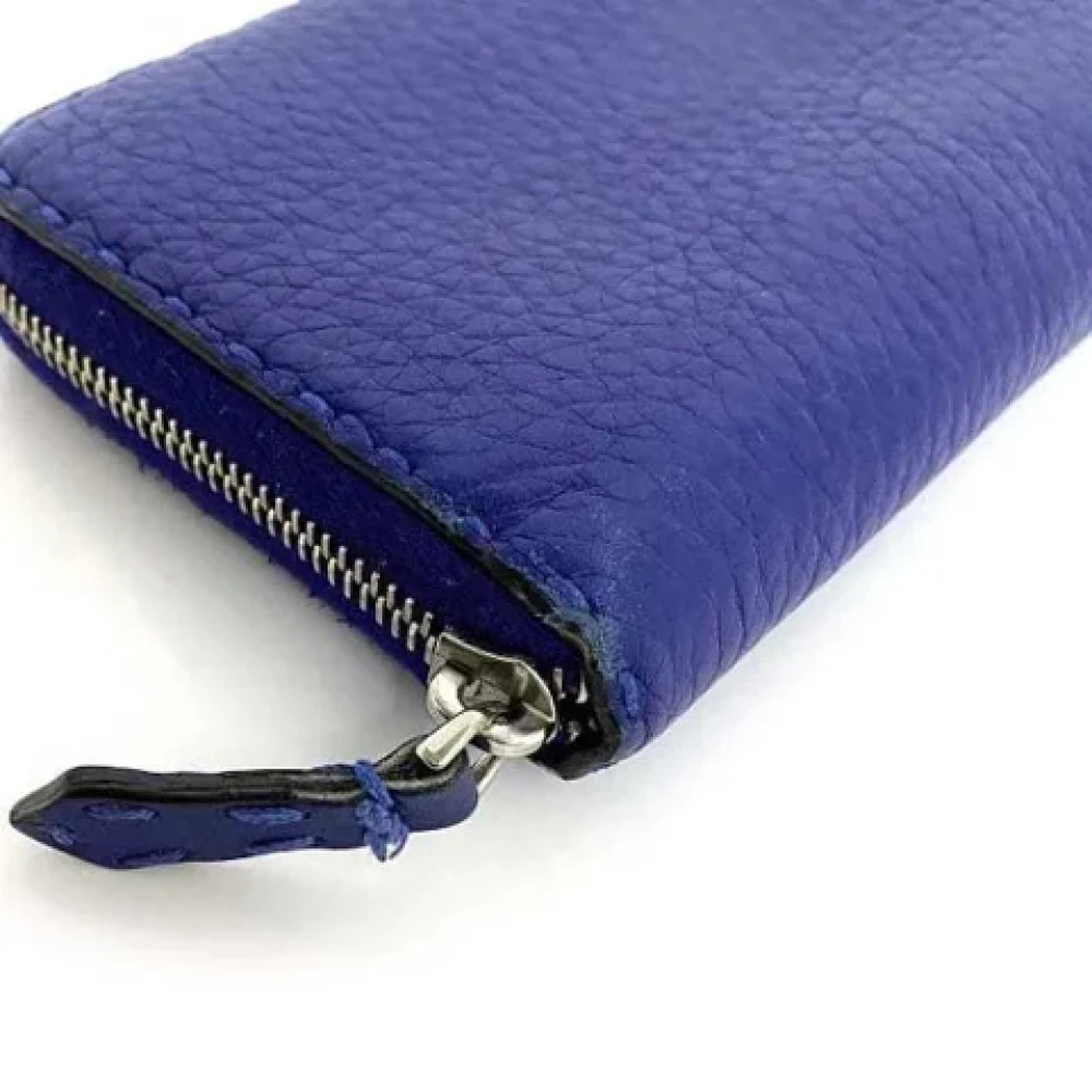 Fendi Vintage Pre-owned Leather wallets Blue Dames