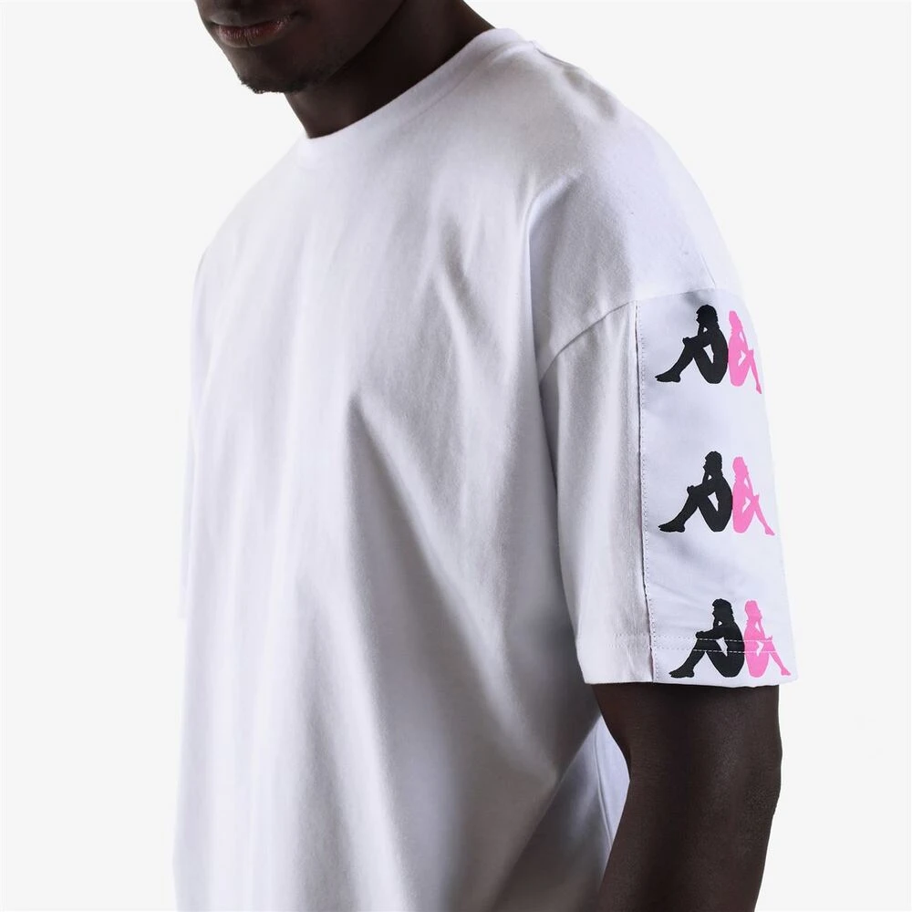 Kappa Korte Mouw T-shirt White Heren