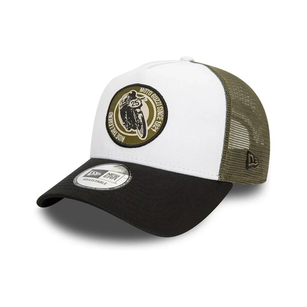 new era Wit Groen Moto Guzzi Trucker Hoed Green Heren