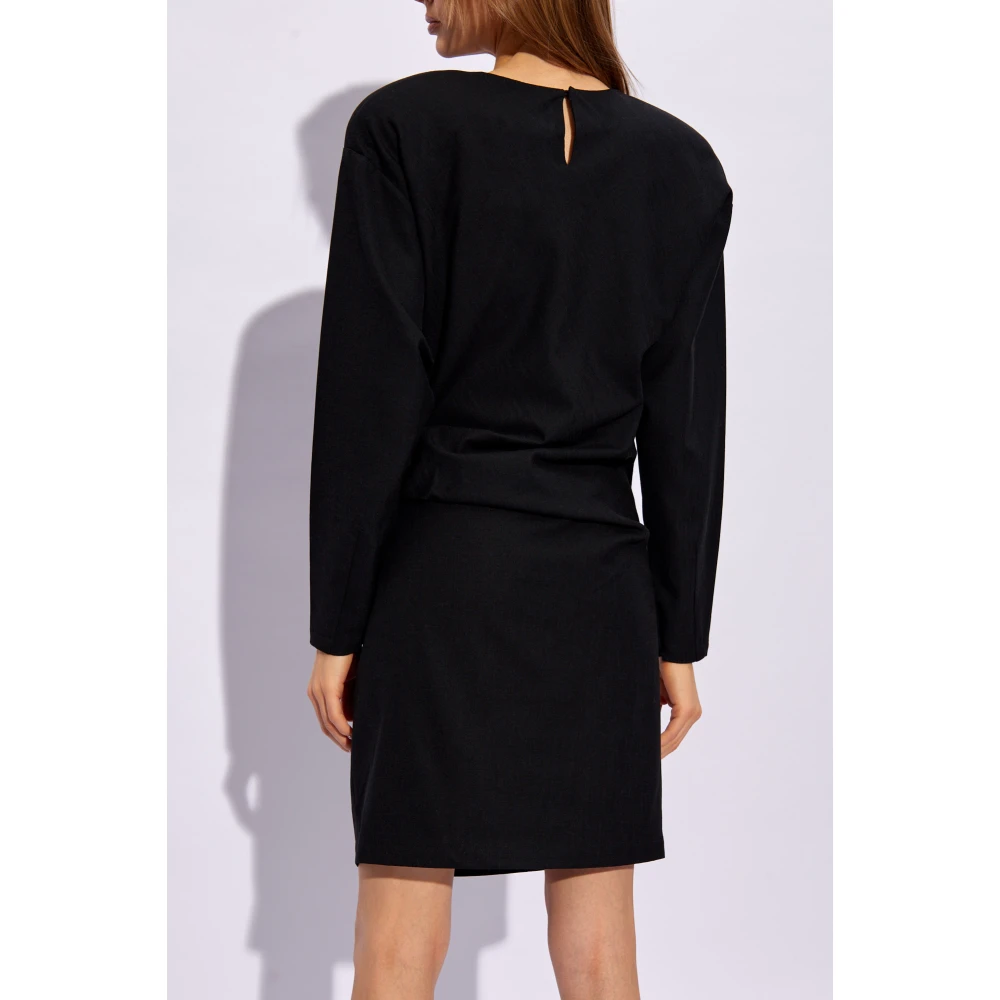 Aeron Rosamund gedrapeerde jurk Black Dames