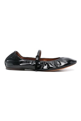 glossy-black-leather-buckle-strap-ballerinas