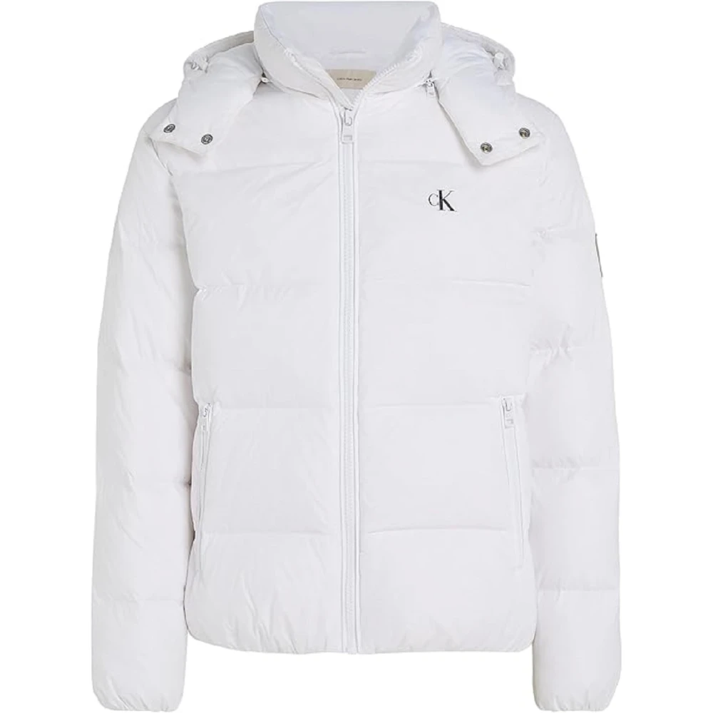 Calvin Klein Witte Gewatteerde Donsjas Aw24 White Heren