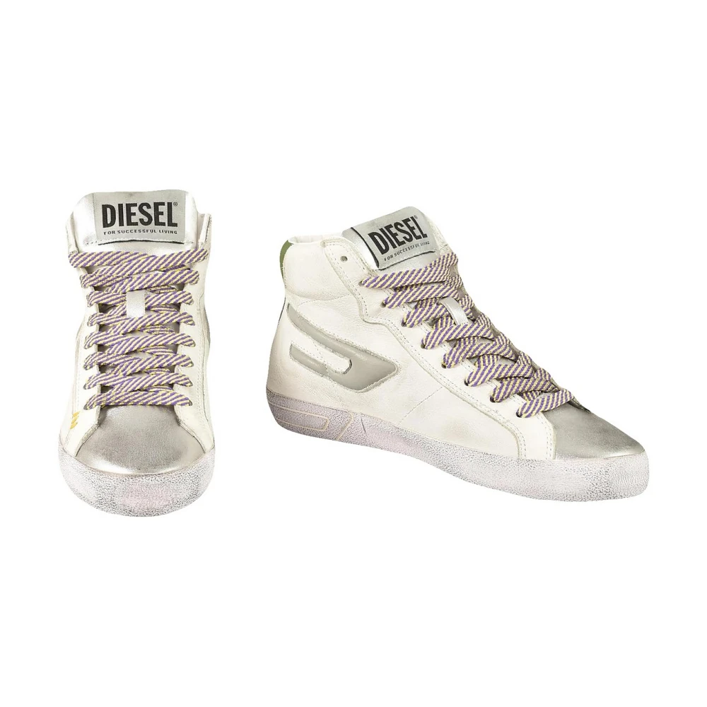 Diesel Witte Grijze Sneakers voor Vrouwen White Dames