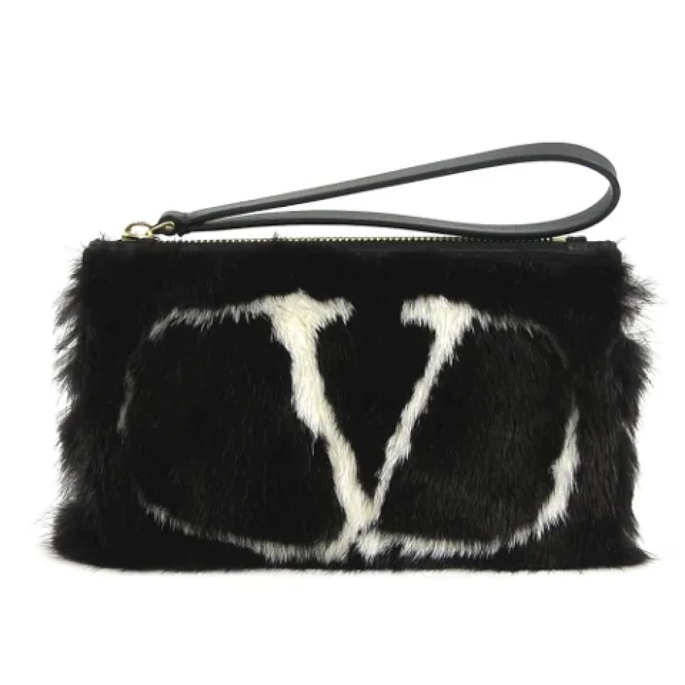 Valentino Vintage Pre-owned Fur clutches Black Dames