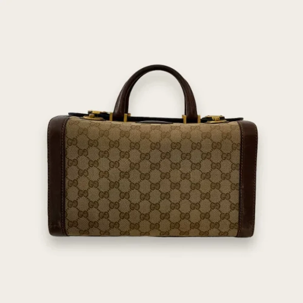 Gucci Vintage Pre-owned Canvas travel-bags Brown Dames