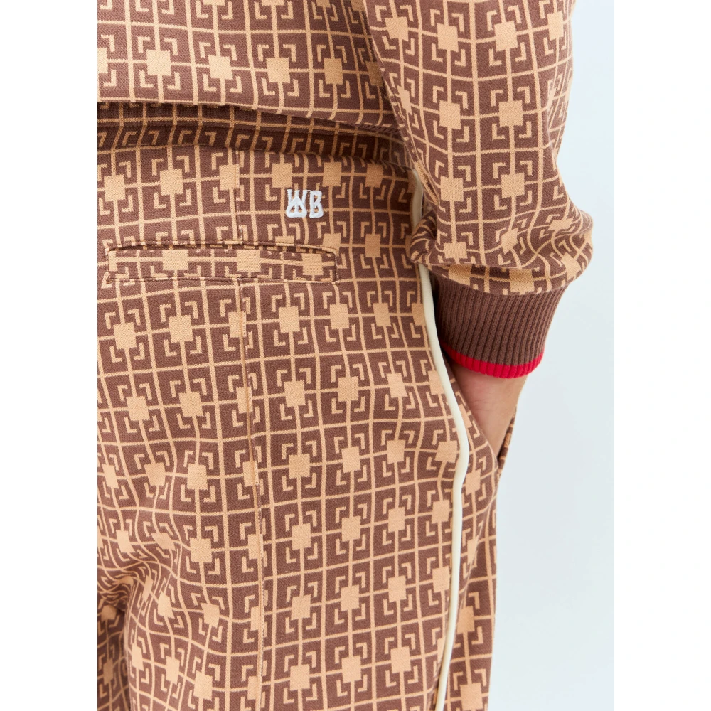 Wales Bonner Grafische Jacquard Track Pants Brown Heren