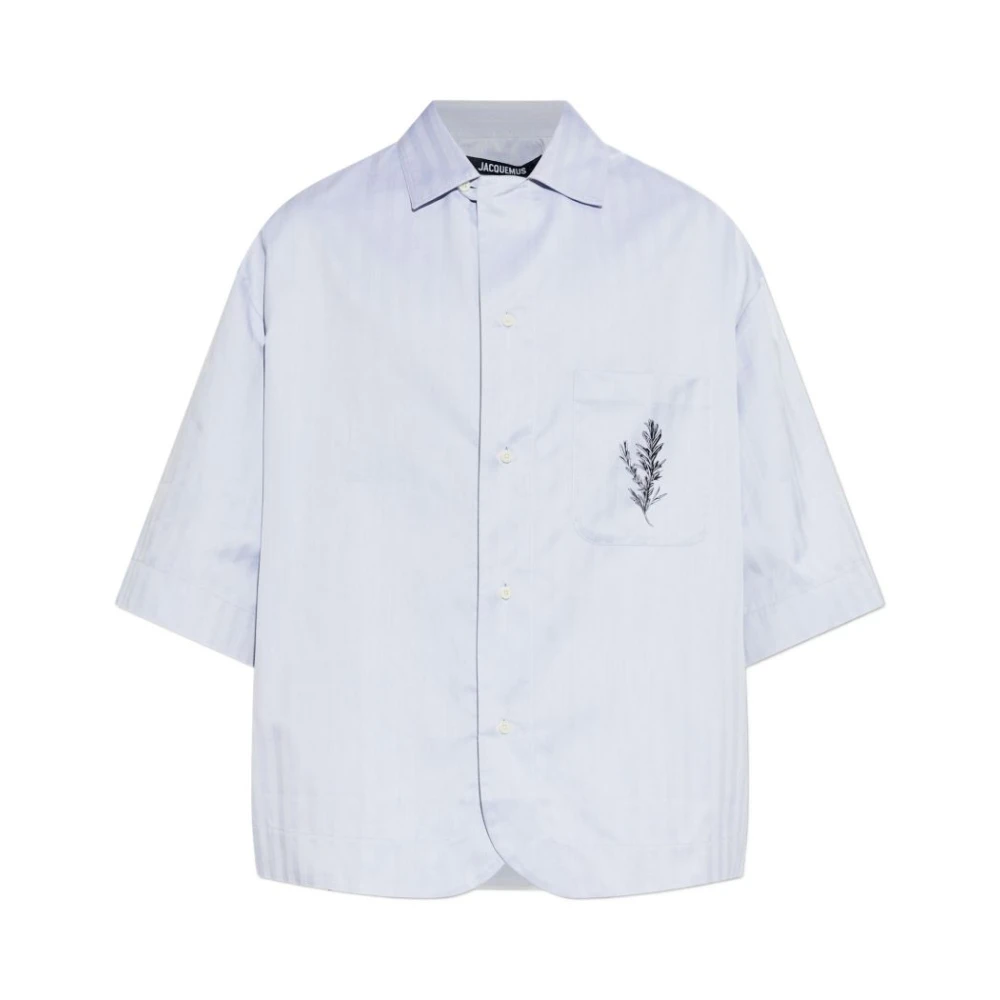Jacquemus Blue Gardian Shirt - Male - Short Sleeve Shirts - S - Shirts