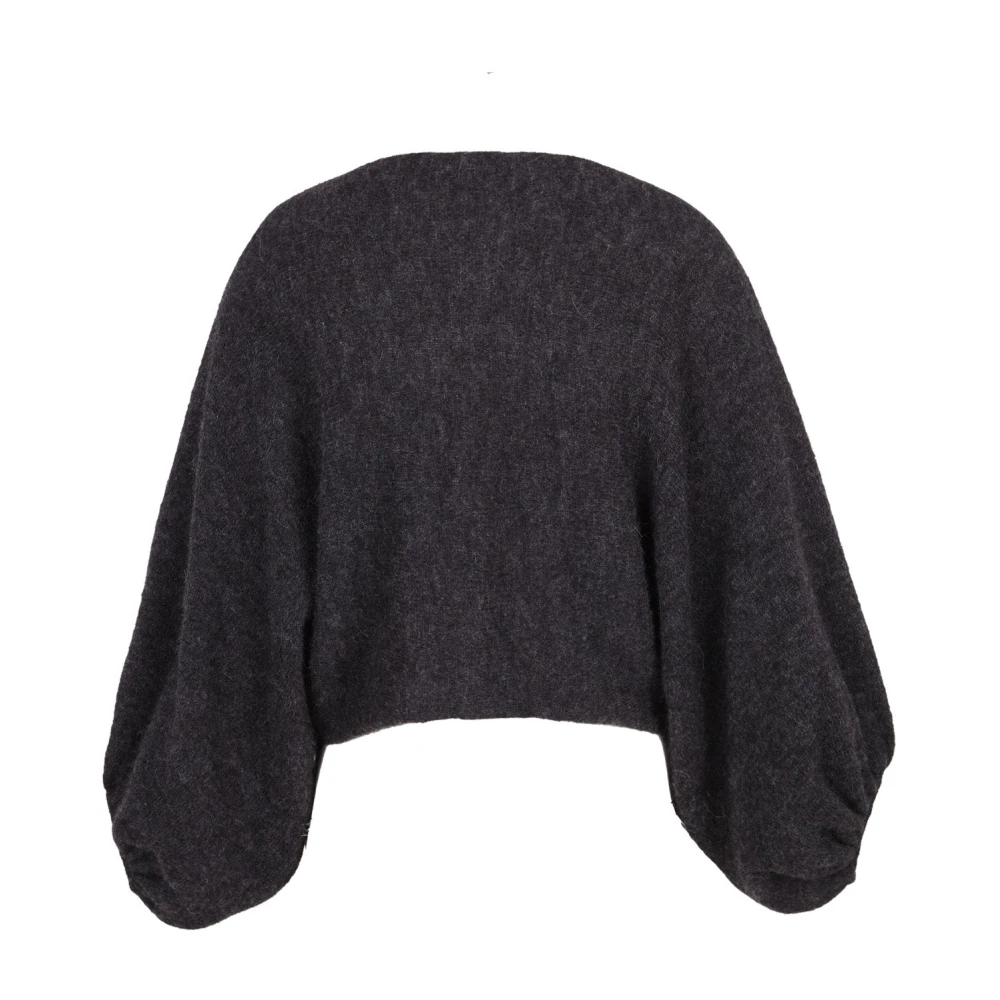 Cortana Alpaca Merino Zijde Grafiet Jas Black Dames