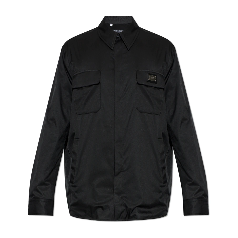 Dolce & Gabbana Mannelijk Zwart Overhemden Heren, 2XL, Pocket Shirt