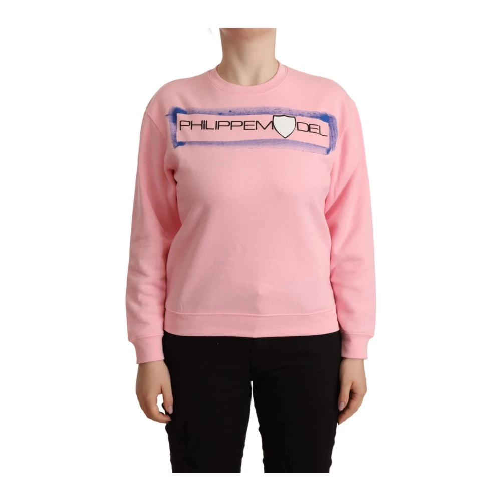 Philippe Model Women's Pink Long Sleeve Pullover Jumper - Sweatshirts - Xs - Sweatshirts & Hoodies