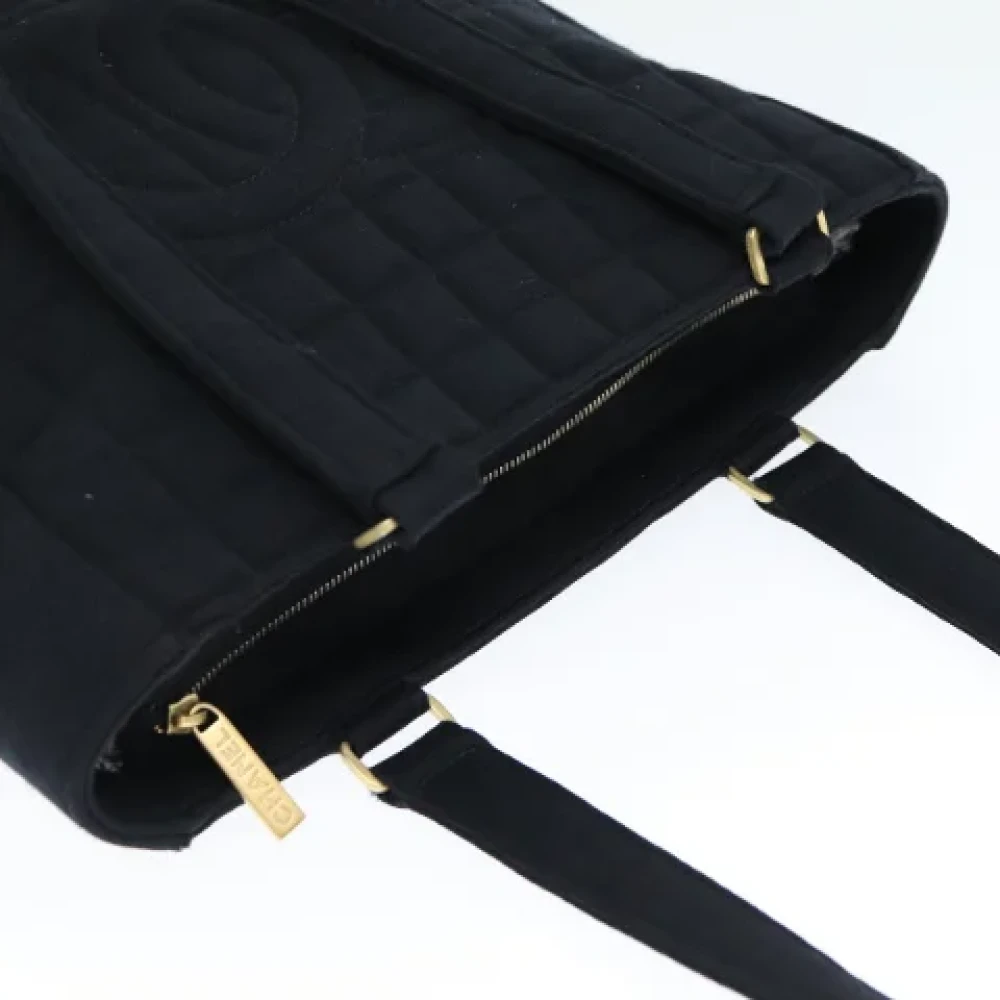 Chanel Vintage Pre-owned Cotton totes Black Dames