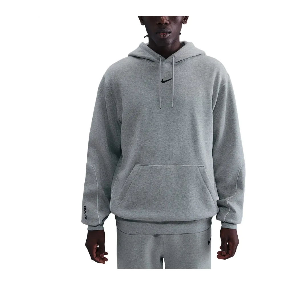 Nike Men's Gray Fleece Cs Hoodie 2 - Long Sleeve Training Tops - L - Sport