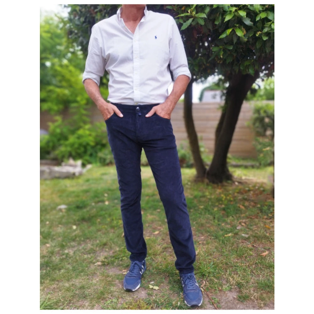 Jacob Cohën Corduroy Slim Fit Broek Blue Heren